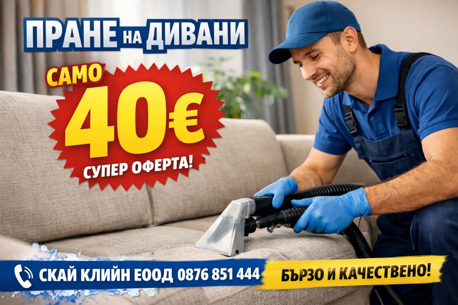 Промо Оферта Пране на Дивани